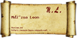 Mózsa Leon névjegykártya